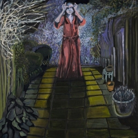 Evening Garden 1, oil on panel, 48" x 36" 2023