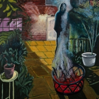 Evening Garden 5, oil on panel 48" x 36" 2024