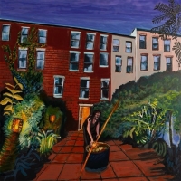 Evening Garden 6, oil on panel, 36" x 36" 2024