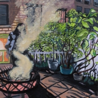 BEDSTUY (2021) by Chase Cantwell. Oil / 20" x 16"