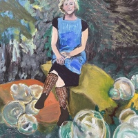 BethDary, 14"x11", oil, 2022