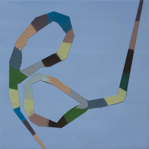 SOLD, PUSHING (2019)8"x8", encaustic