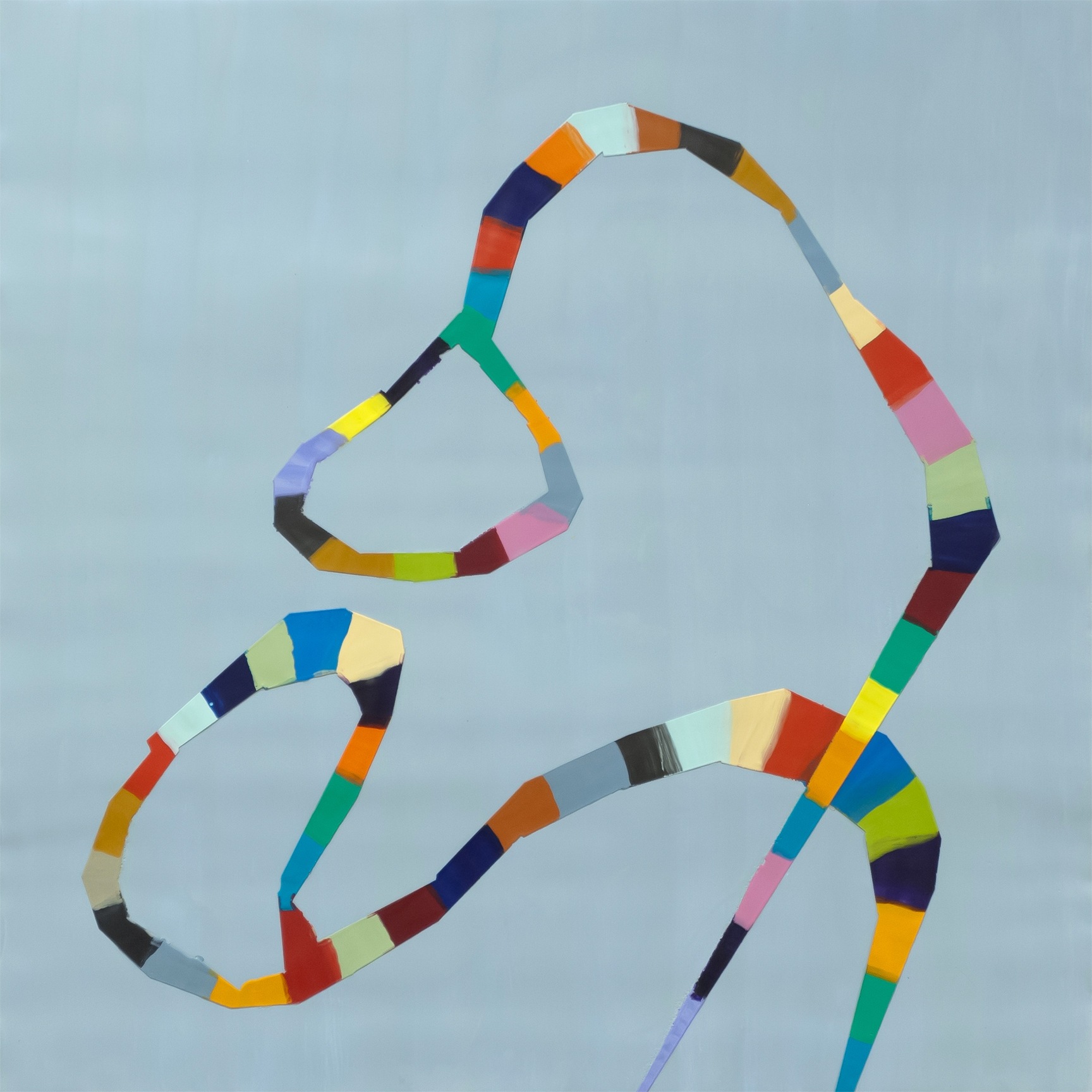 SOLD - SWOOP (2019)24"x24", encaustic
