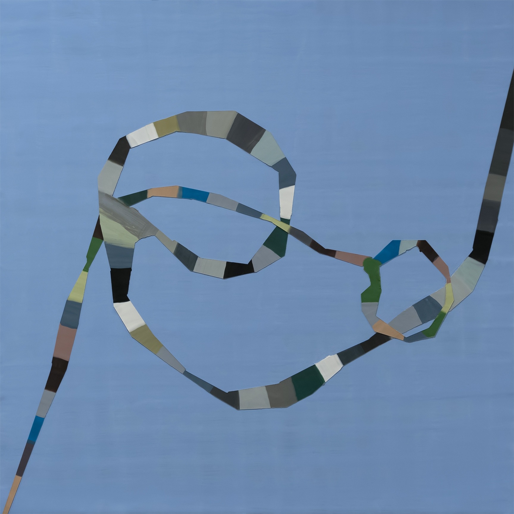 SOLD - THREADING THE NEEDLE (2019)24"x24", encaustic