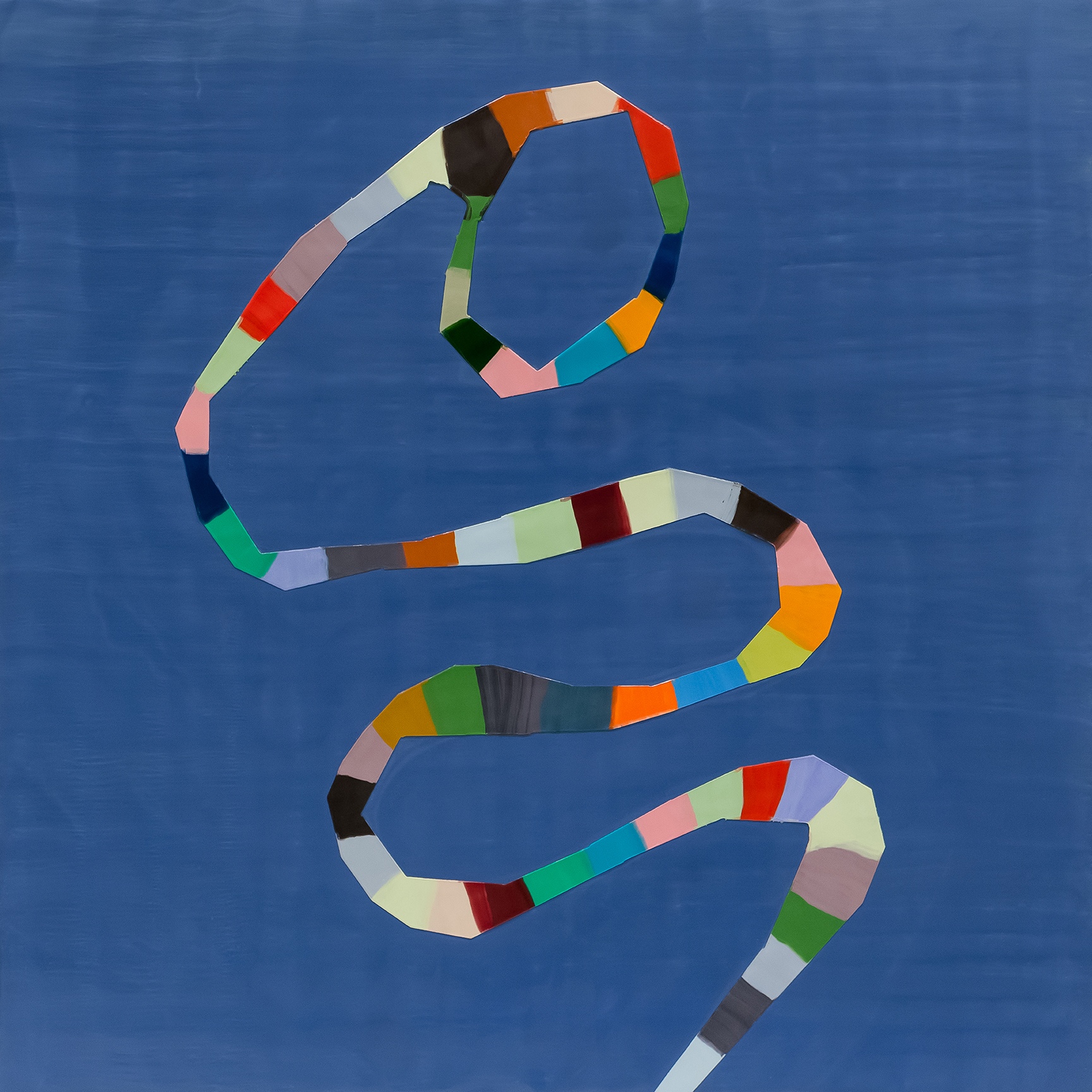 SOLD - CENTERED (2019) 24"x24", encaustic