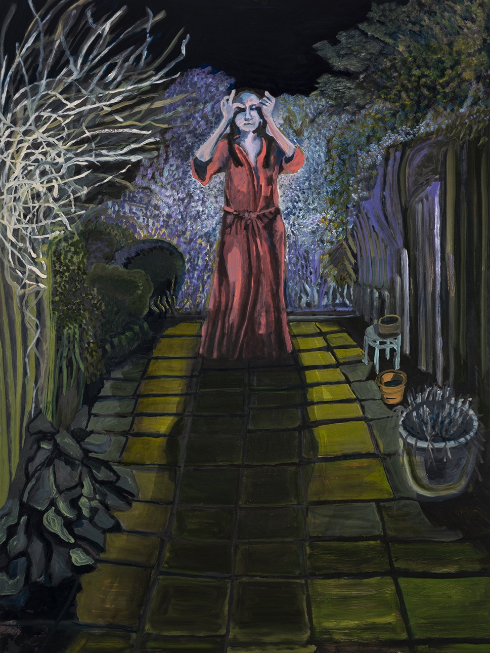 Evening Garden 1, oil on panel, 48" x 36" 2023