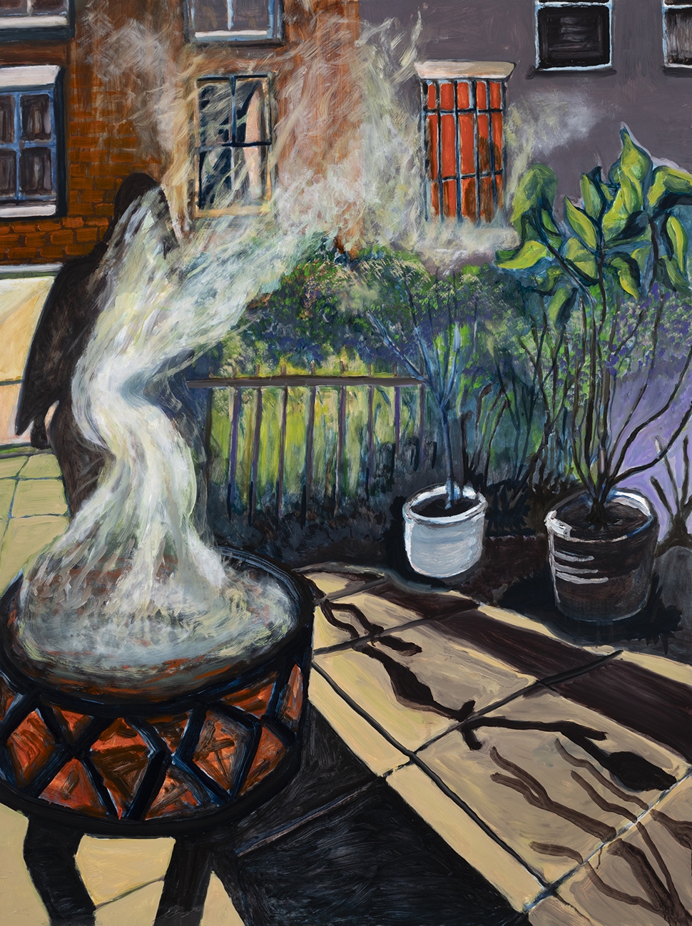 Evening Garden 4, oil on panel, 48" x 36" 2023