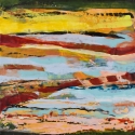CROSS CURRENTS (2015)  24"x24" / Encaustic