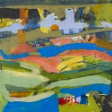 SOLD - MOMENTARY TOUCHDOWN (2015) 24"x24" / Encaustic