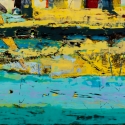 SOLD - NOMADIC LANDLINES (2015) Encaustic / 24" x 36"