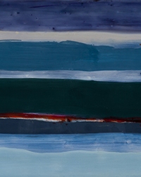 SOLD - SUNDOWN 1, 24"x6", encaustic