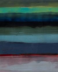 SOLD - SUNDOWN 3/24"x6", encaustic