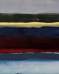 SOLD - SUNDOWN 4/24"x6". encaustic