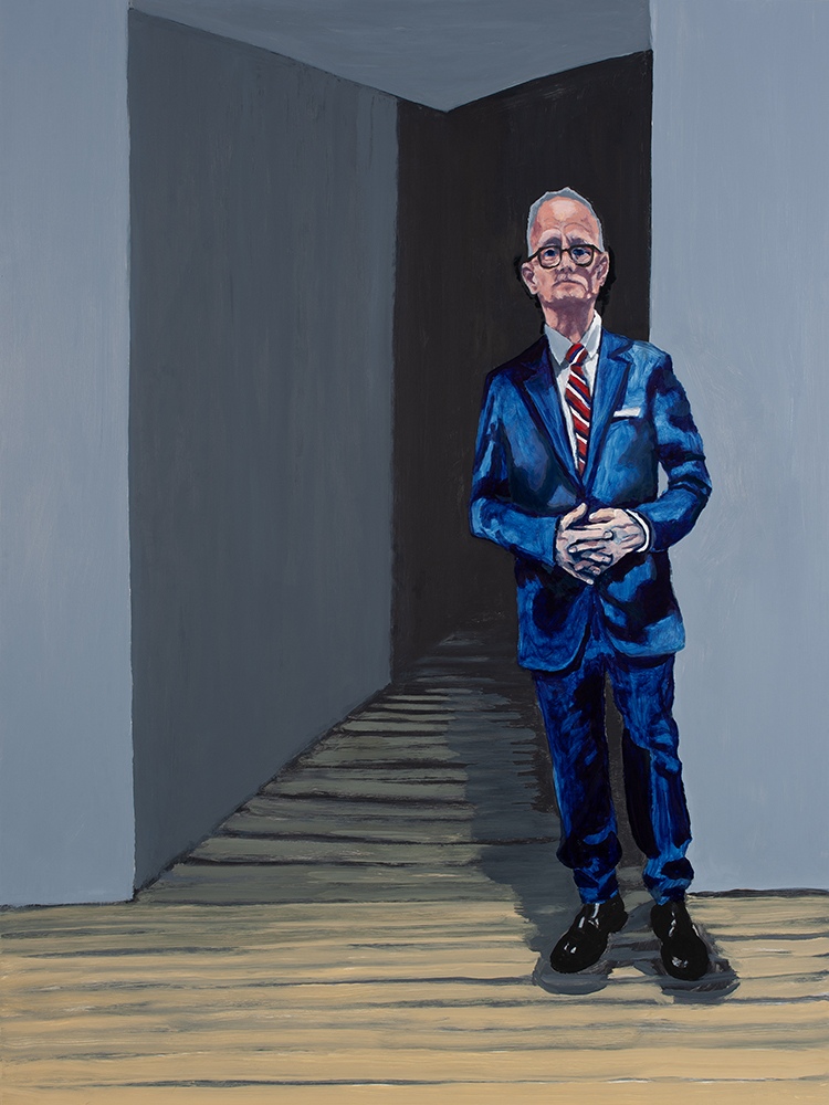 SELF PORTRAIT IN BLUE SUIT (2024)  Oil / 48"x36"