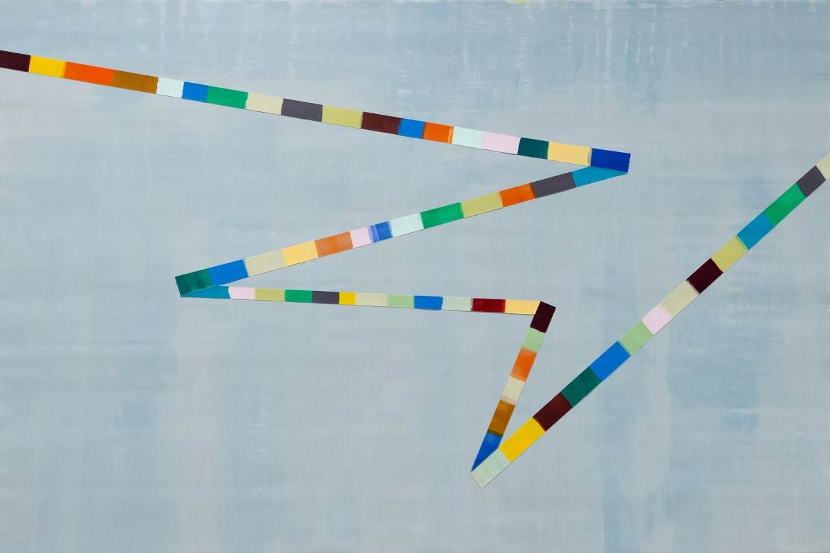 WALKING LINE 1 (2017) encaustic, 24"x36"
