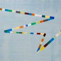 WALKING LINE 1 (2017) encaustic, 24"x36"