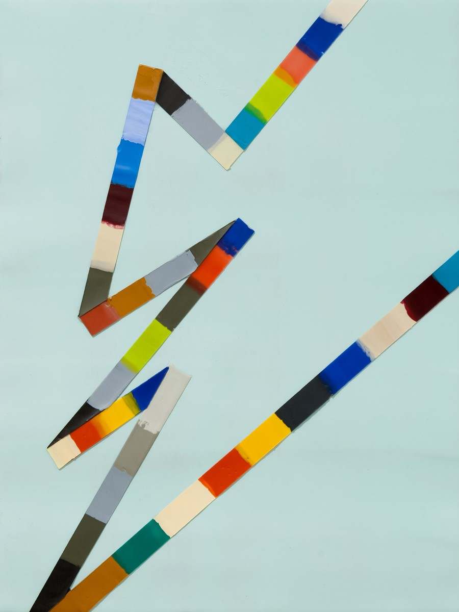 SOLD - WALKING LINE 14 (2017)12"x9" encaustic