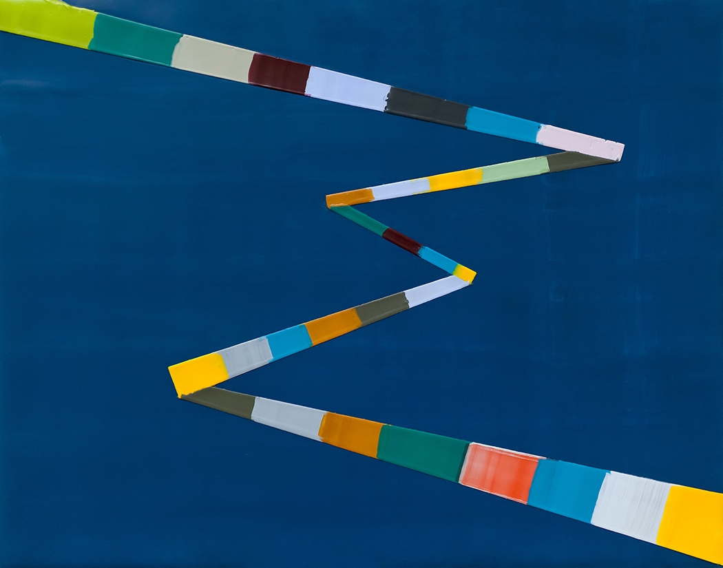 SOLD - WALKING LINE 21 (2017)11"x14", encaustic