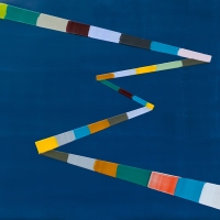 SOLD - WALKING LINE 21 (2017)11"x14", encaustic
