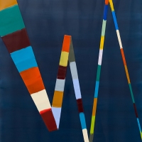 SOLD - WALKING LINE 23 (2017)14"x11" encaustic