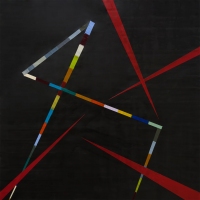 SOLD - WALKING LINE 26 (2018)30"x30" encaustic
