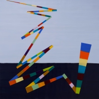 SOLD - WALKING LINE 27 (2018)24"x24" encaustic