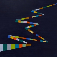 WALKING LINE 28 (2018)24"x24" encaustic