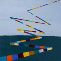 WALKING LINE 36 (2018)WALKING LINE 36 (2018)Encaustic / 24" x 24"