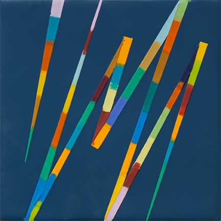 SOLD - WALKING LINE 39 (2018)Encaustic / 6" x 6"