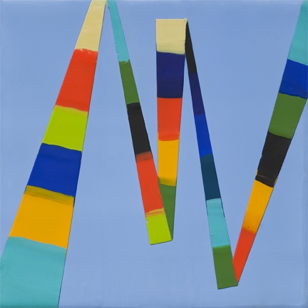 SOLD - WALKING LINE 40 (2018)Encaustic / 6" x 6"