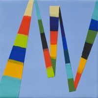 SOLD - WALKING LINE 40 (2018)Encaustic / 6" x 6"