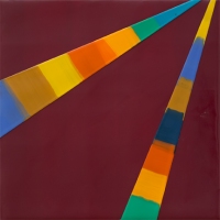 WALKING LINE 43 (2018)Encaustic / 6" x 6"