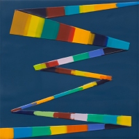 SOLD - WALKING LINE 44 (2018)Encaustic / 6" x 6"