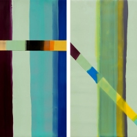 WALKING LINE 4 & 5 (2017)11"x28", encaustic