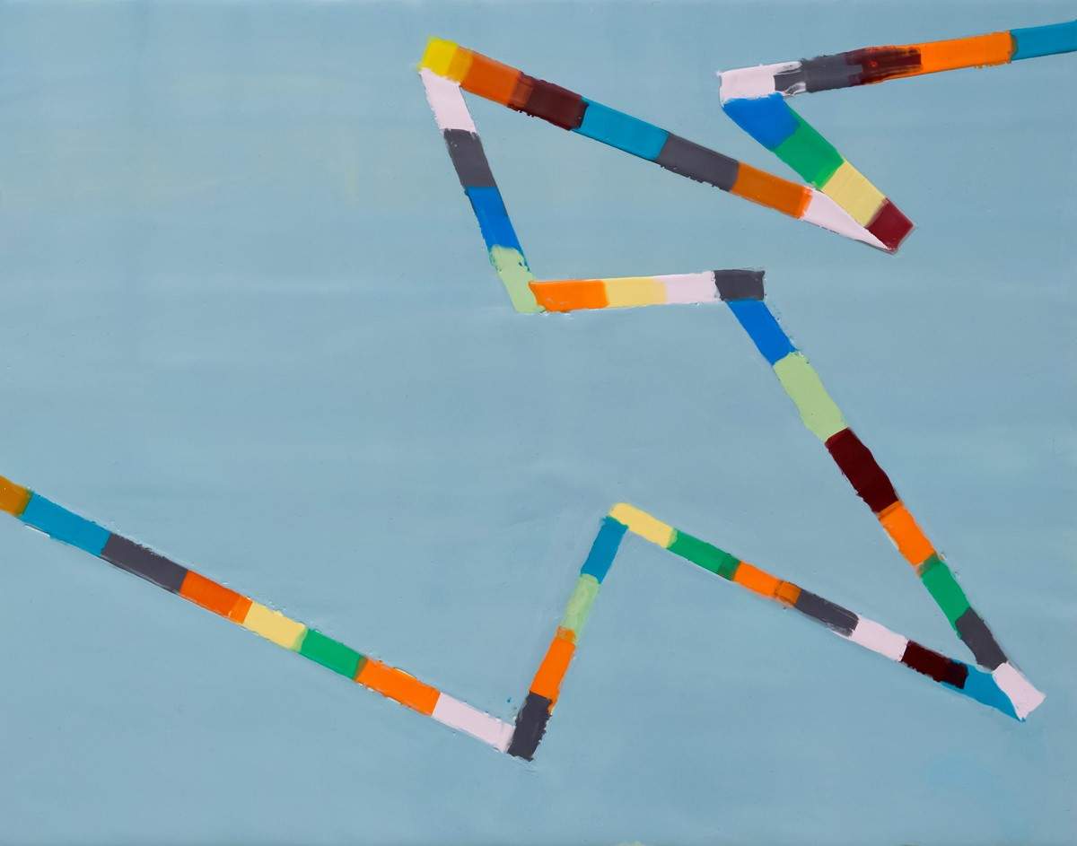 SOLD - WALKING LINE 6 (2017)11"x14", encaustic