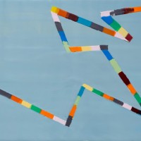 SOLD - WALKING LINE 6 (2017)11"x14", encaustic