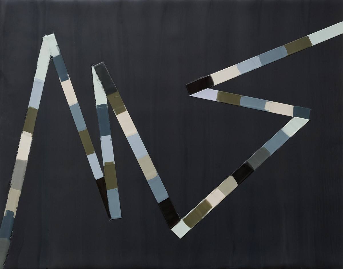 SOLD - WALKING LINE 7 (2017)11"x14", encaustic