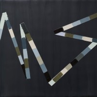 SOLD - WALKING LINE 7 (2017)11"x14", encaustic