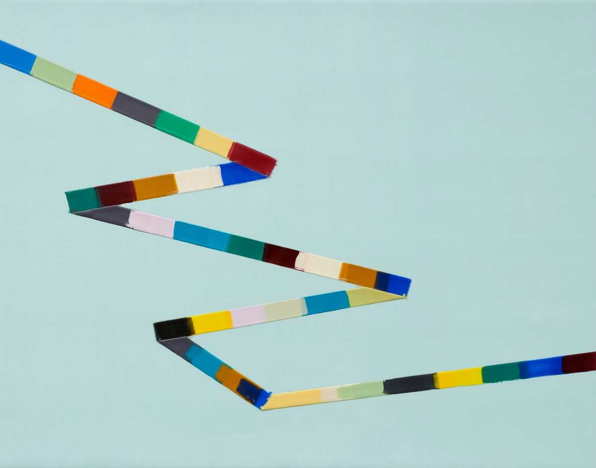 SOLD - WALKING LINE 8 (2017) 11"x14" encaustic