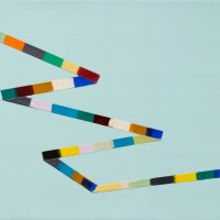 SOLD - WALKING LINE 8 (2017) 11"x14" encaustic