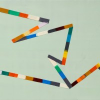 SOLD - WALKING LINE 9 (2017) 11"x14" ,encaustic