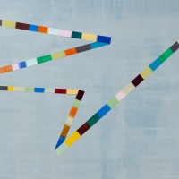 WALKING LINE 1 (2017) encaustic, 24"x36"