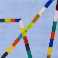 SOLD - WALKING LINE 15 (2017)12"x9" encaustic