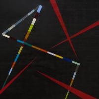 SOLD - WALKING LINE 26 (2018)30"x30" encaustic