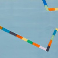 SOLD - WALKING LINE 6 (2017)11"x14", encaustic