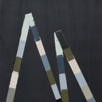 SOLD - WALKING LINE 7 (2017)11"x14", encaustic
