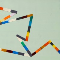 SOLD - WALKING LINE 9 (2017) 11"x14" ,encaustic
