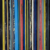 Stripe2022, Encaustic, 36"x36", 2022