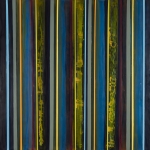 Stripe2022B, Encaustic, 36"x36", 2022