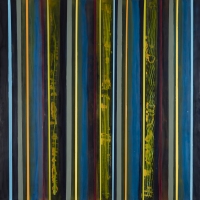 Stripe2022B, Encaustic, 36"x36", 2022